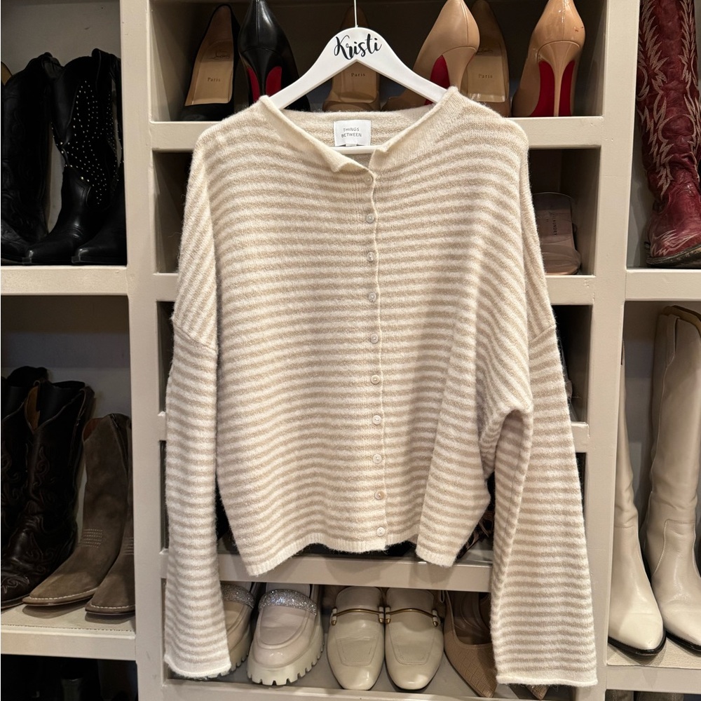 Striped Cream Sweater